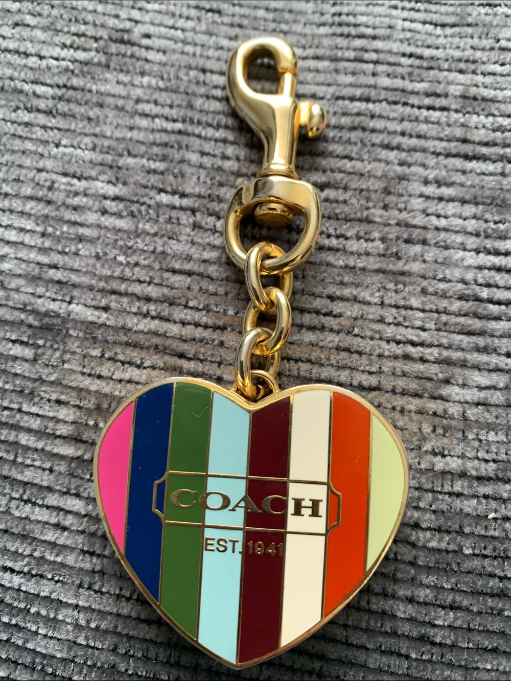 65th Anniversary Limited Edition Legacy Stripe Heart Lipgloss Duo Bag Charm